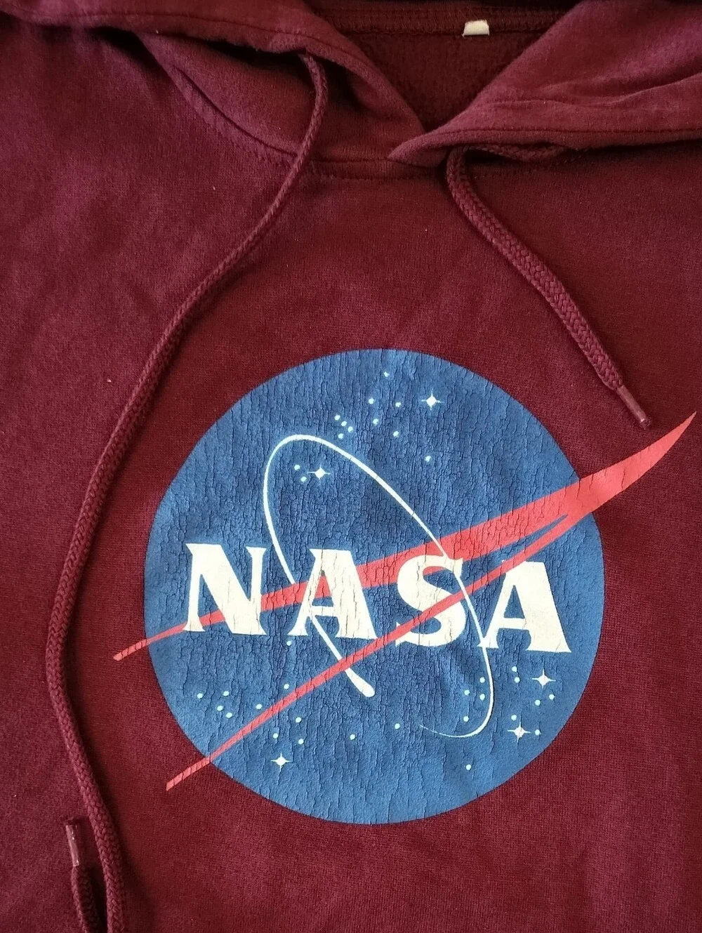 NASA Logo Maroon Hoodie Sweatshirt - Unisex Hoodie